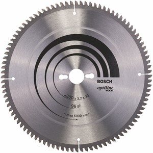 Lama per sega circolare Bosch Optiline Wood 300X30 96 D