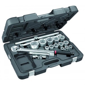Assortimento Usag 605 3/4 in cassetta di ABS con bussole